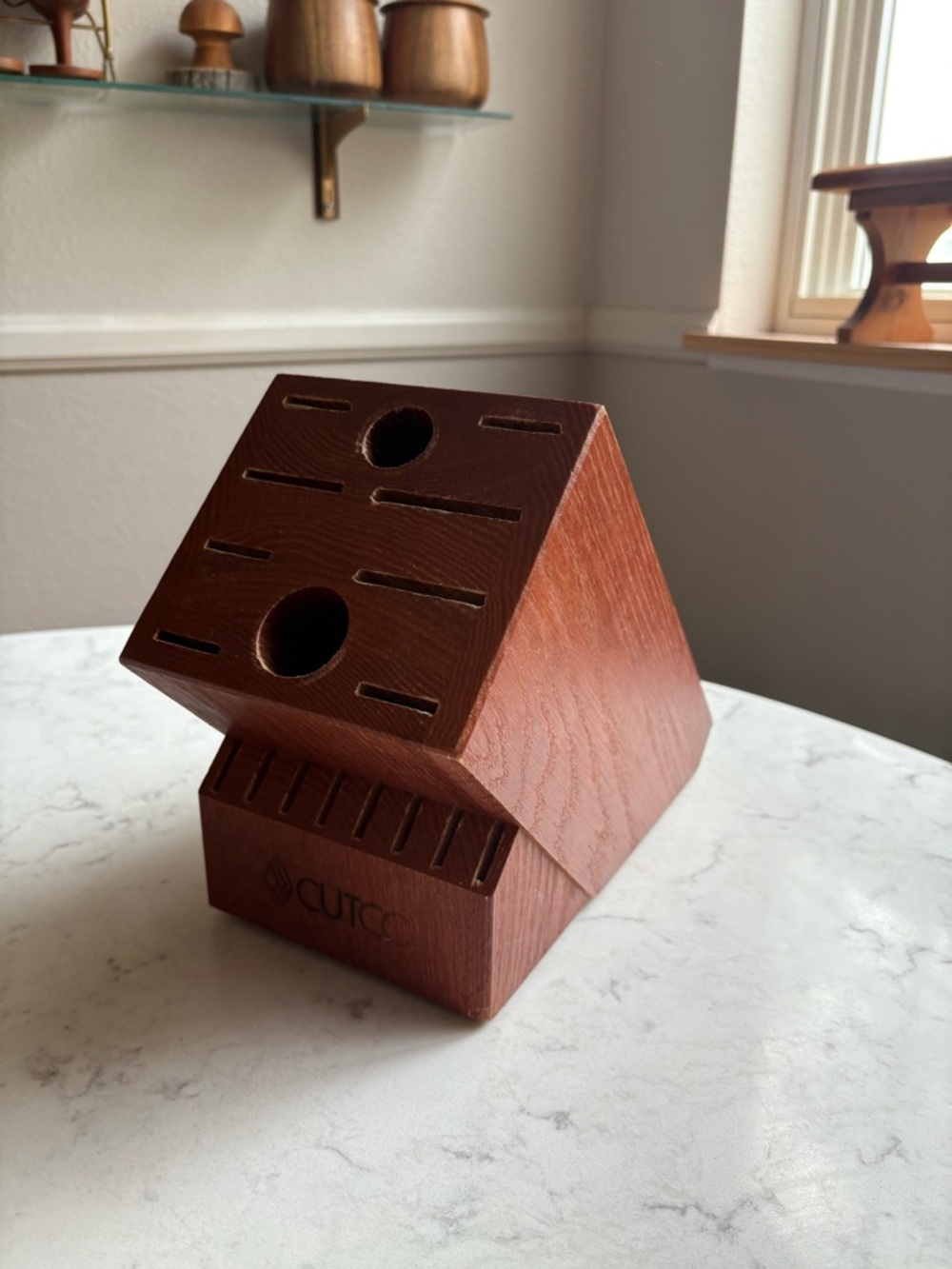Cutco Wooden Knife Block in Rich Brown